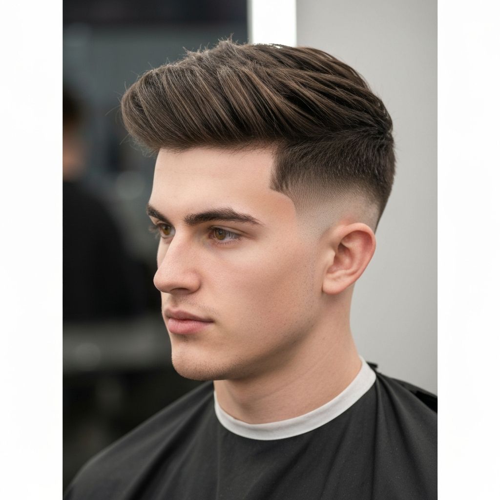 Modern styled haircut